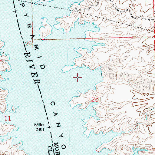 Topographic Map of Shoshone Cove, AZ