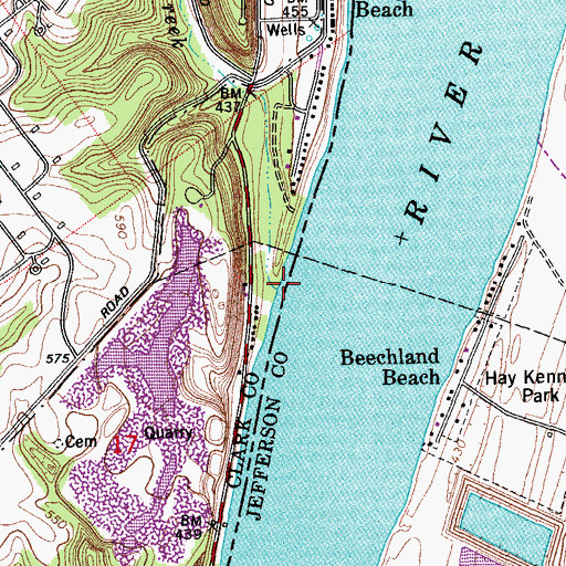 Topographic Map of Battle Creek, IN
