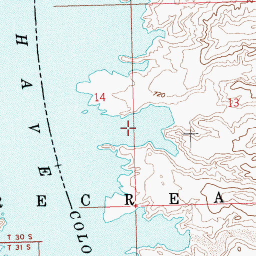 Topographic Map of Red Light Cove, AZ