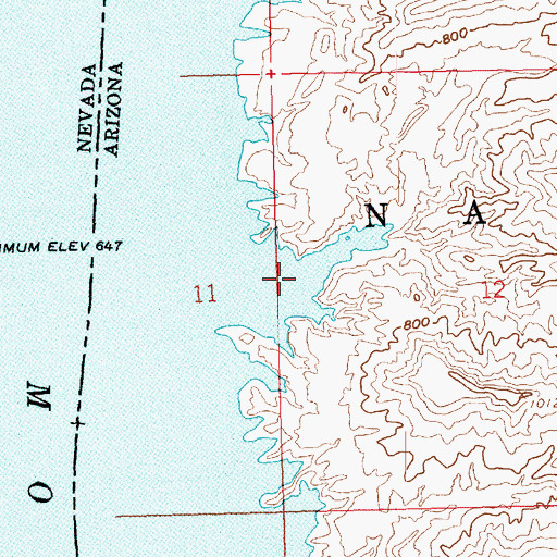 Topographic Map of Desert Cove, AZ
