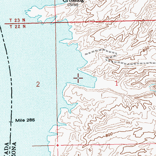 Topographic Map of Lode Cove, AZ