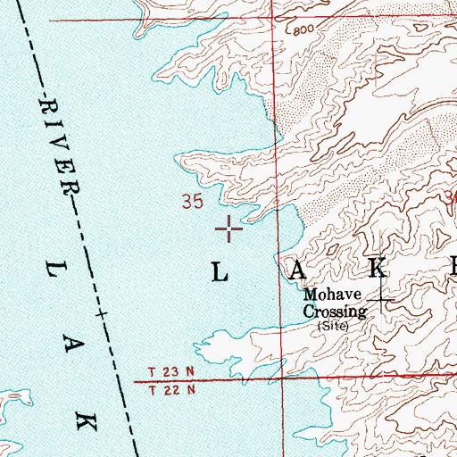 Topographic Map of Pack Rat Cove, AZ