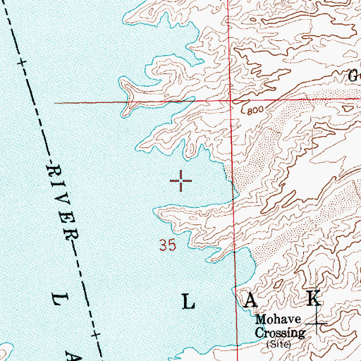 Topographic Map of Portland Cove, AZ