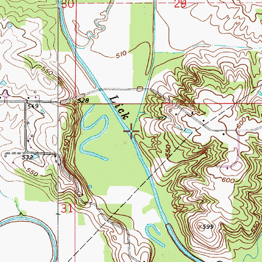 Topographic Map of Beech Creek, IN