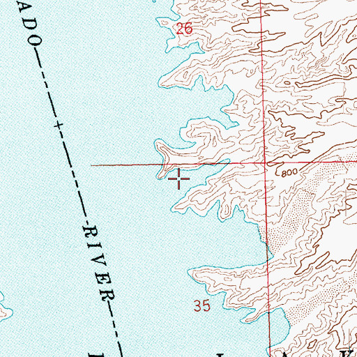 Topographic Map of Indian Cove, AZ
