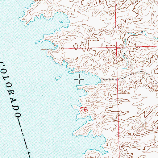 Topographic Map of Jeep Cove, AZ