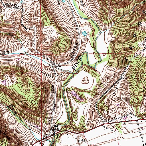 Topographic Map of Beetree Run, IN