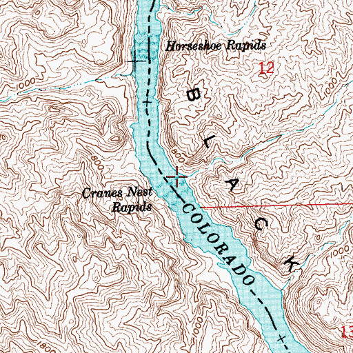 Topographic Map of Cranes Nest Wash, AZ