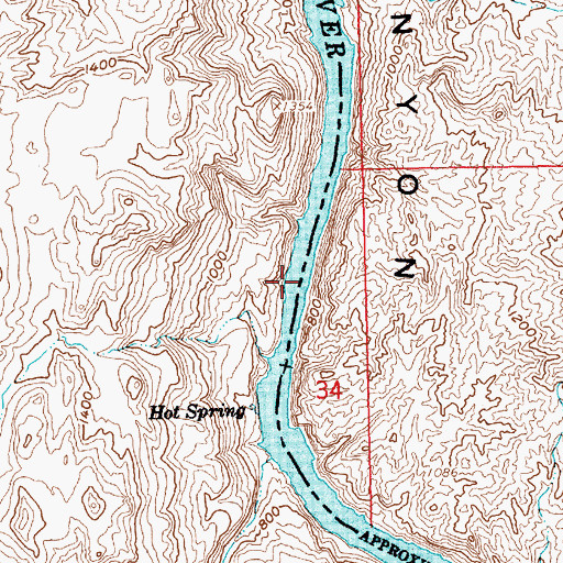 Topographic Map of The Chute, AZ