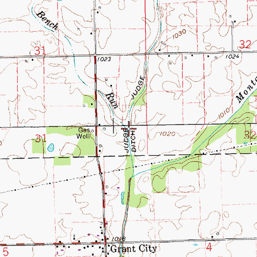 Topographic Map of Bench Run, IN