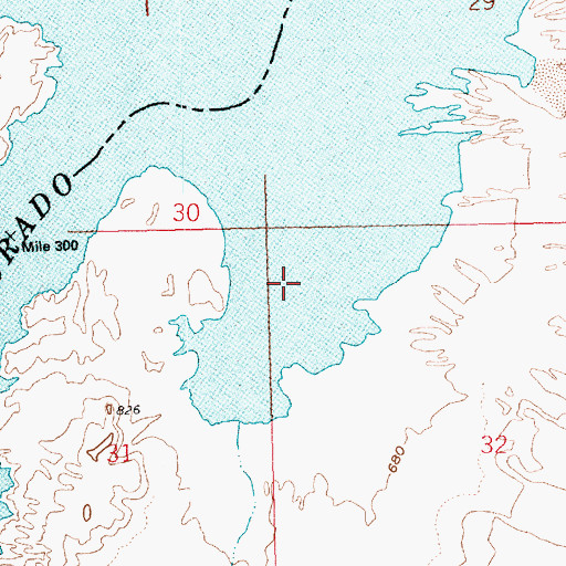 Topographic Map of Arizona Bay, AZ