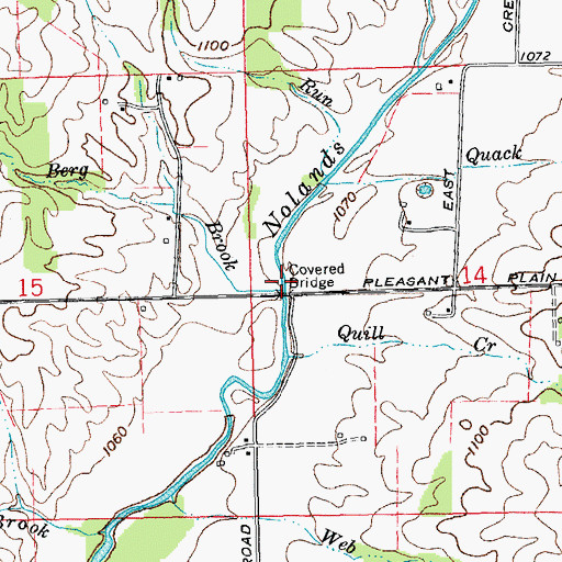 Topographic Map of Berg Brook, IN
