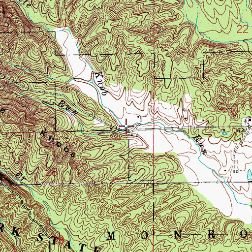 Topographic Map of Berry Run, IN