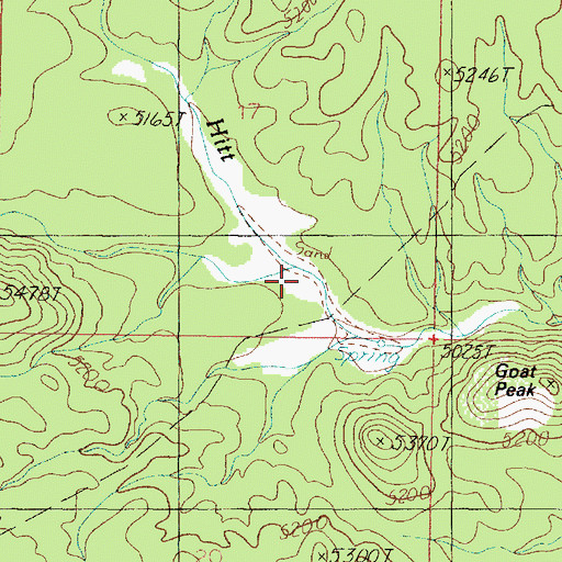 Topographic Map of Hyde Creek, AZ