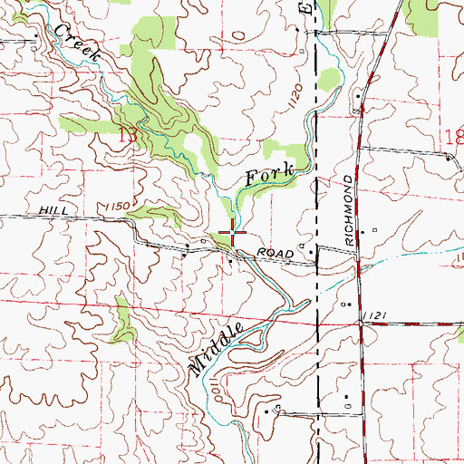 Topographic Map of Bethel Creek, IN
