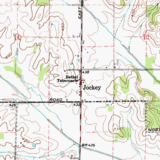 Topographic Map of Bethel Tabernacle, IN