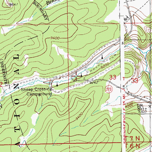 Topographic Map of Sheep Crossing Campground, AZ
