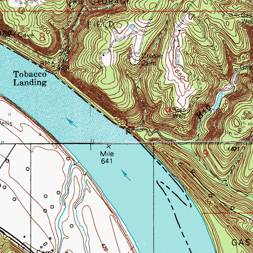 Topographic Map of Big Run, IN