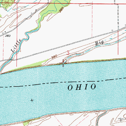 Topographic Map of Big Slough, IN
