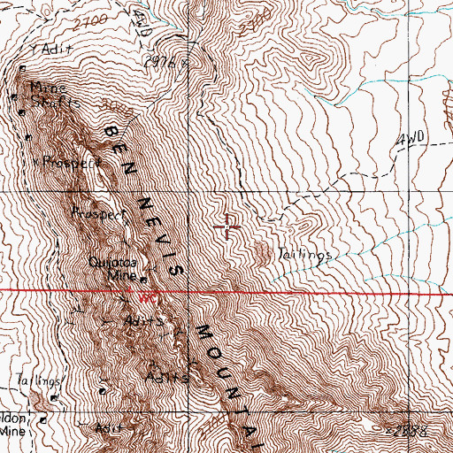 Topographic Map of Quijotoa (historical), AZ