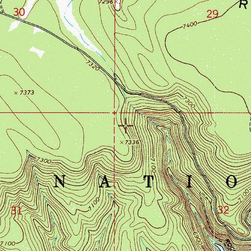 Topographic Map of Rock Crossing Campground, AZ