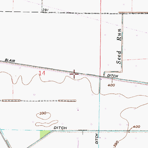 Topographic Map of Blair Ditch, IN