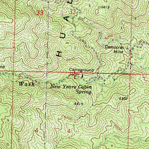 Topographic Map of Wild Cow Campground, AZ