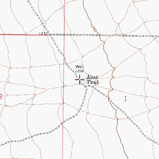 Topographic Map of East Tank, AZ