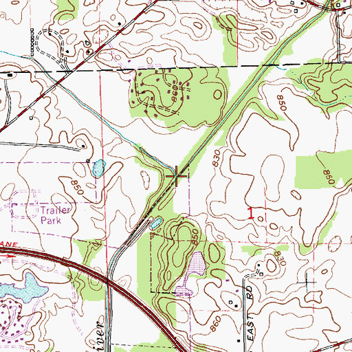 Topographic Map of Blue Babe Branch, IN