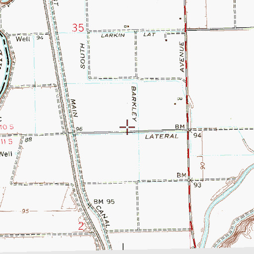Topographic Map of Barkley Lateral, AZ