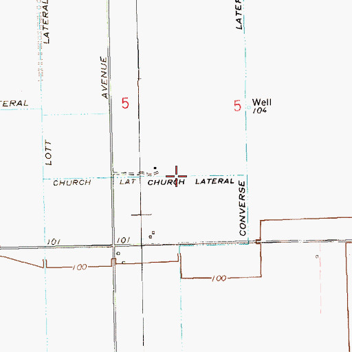 Topographic Map of Church Lateral, AZ