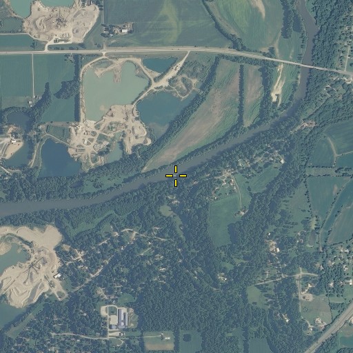 Aerial/Satellite Image of Bluff Creek, IN