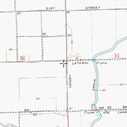 Topographic Map of Henry Lateral, AZ