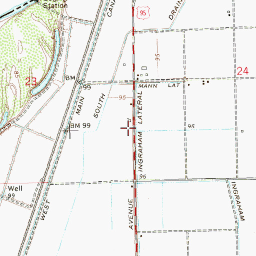 Topographic Map of Ingraham Lateral, AZ