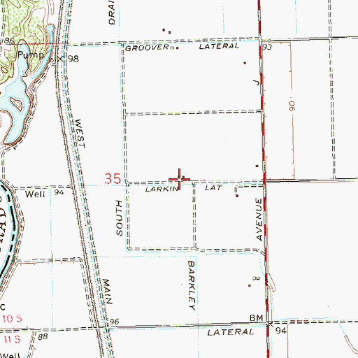 Topographic Map of Larkin Lateral, AZ
