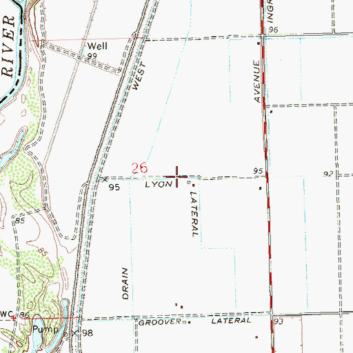 Topographic Map of Lyon Lateral, AZ