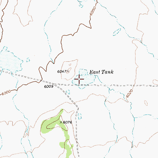 Topographic Map of East Tank, AZ