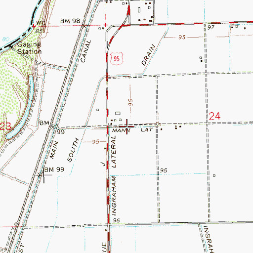 Topographic Map of Mann Lateral, AZ