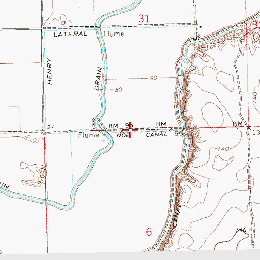 Topographic Map of Noe Canal, AZ