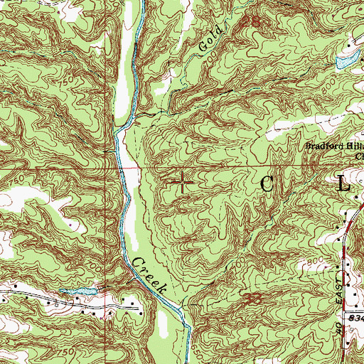 Topographic Map of Bradford Woods State Reservation, IN