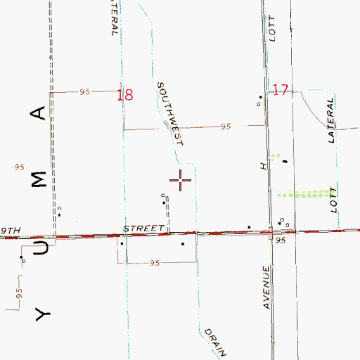 Topographic Map of Southwest Lateral, AZ