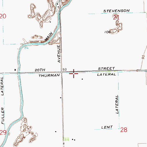 Topographic Map of Thurman Lateral, AZ