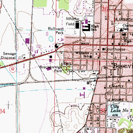 Topographic Map of Breckenridge Park, IN