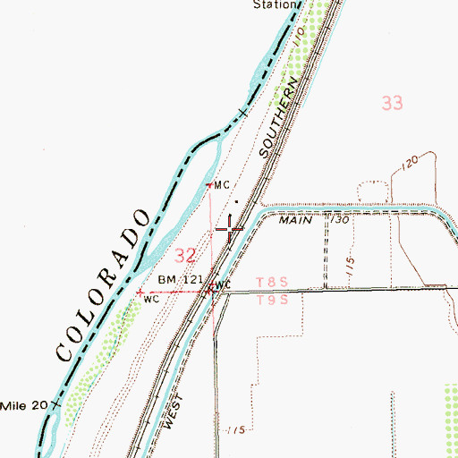 Topographic Map of West Main Canal, AZ