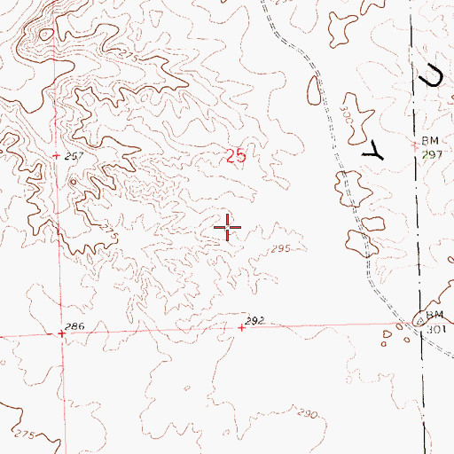 Topographic Map of Yuma Desert, AZ