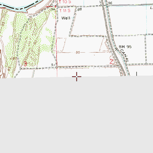 Topographic Map of Yuma Valley, AZ