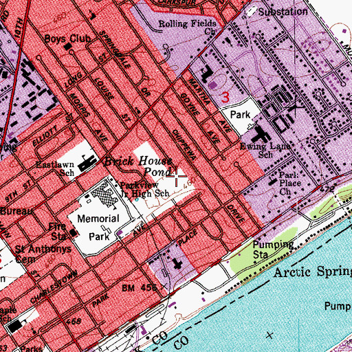 Topographic Map of Brick House Pond, IN