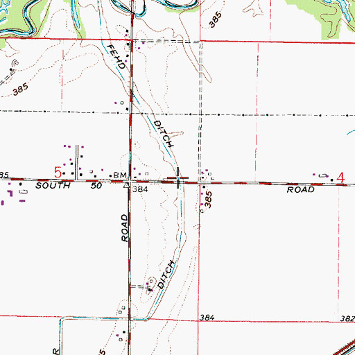 Topographic Map of Brinkmeyer Ditch, IN