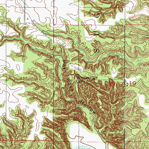 Topographic Map of Bristleridge Cemetery, IN