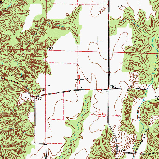 Topographic Map of Britton Cemetery, IN